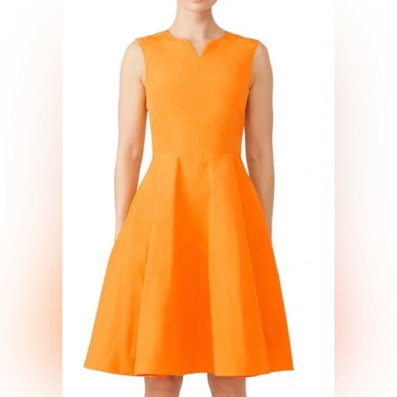 Jil sander Orange Flare Dress size 44/US:XL - Picture 1 of 13